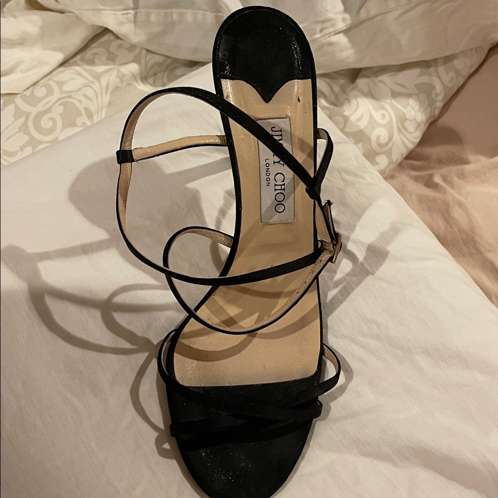 Jimmy Choo Elegant Black Strappy Heels